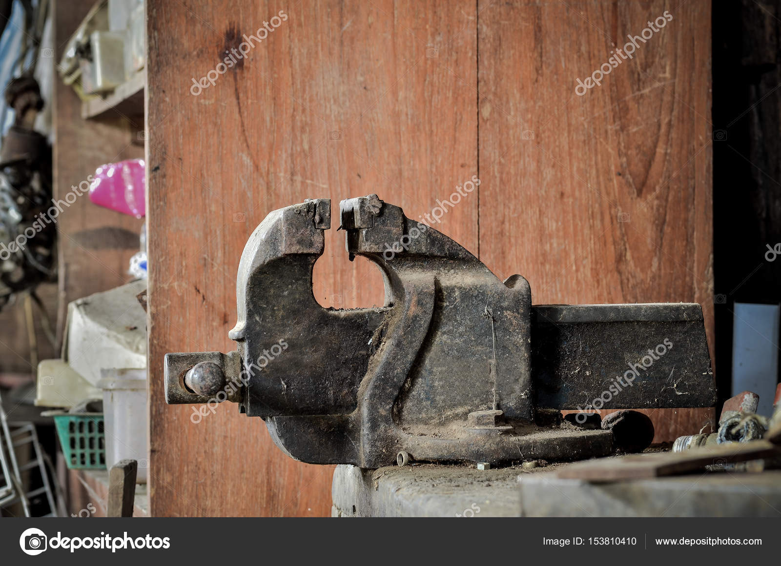 Old Bench Vise At A Workshop Stock Photo C Rawee2511 153810410