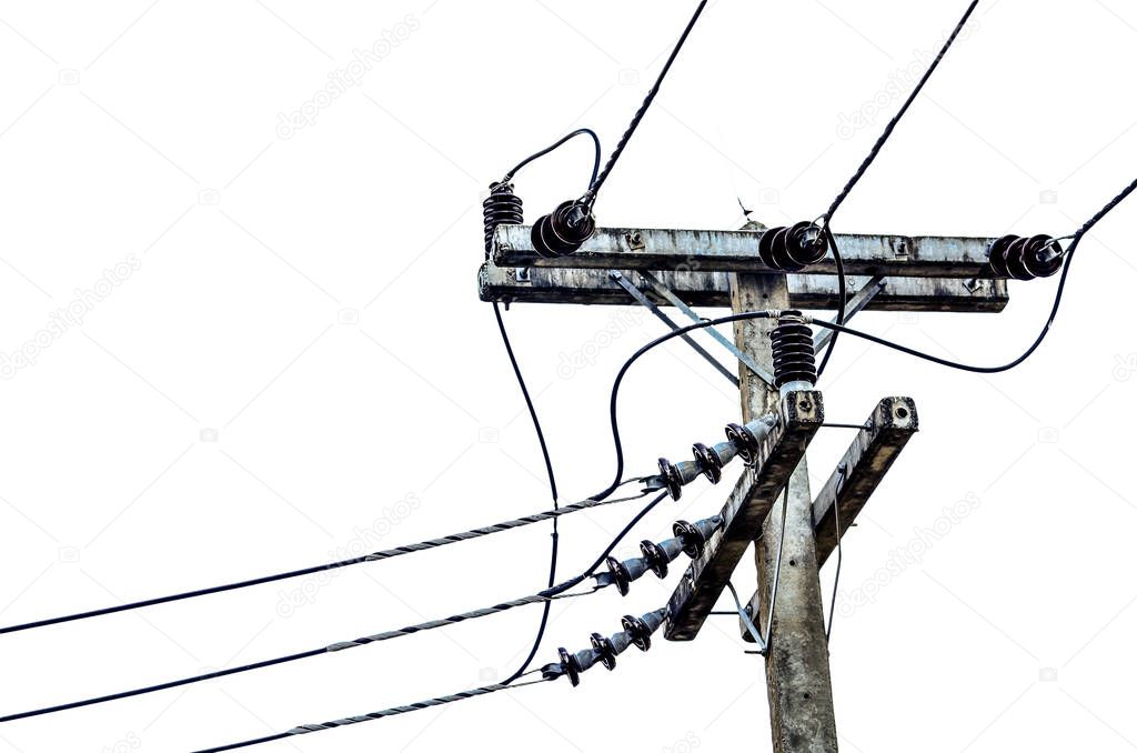 voltage tower and cable