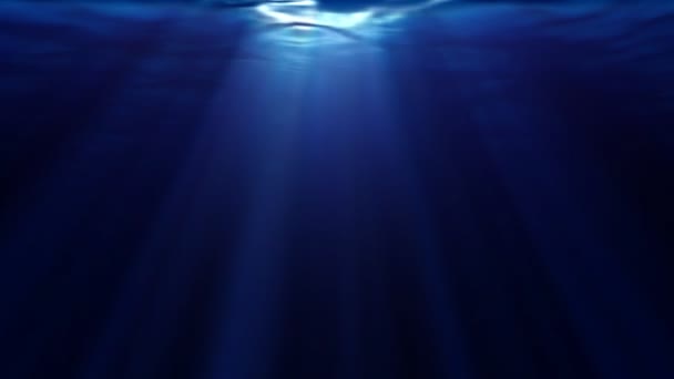 Raios de luz subaquáticos — Vídeo de Stock
