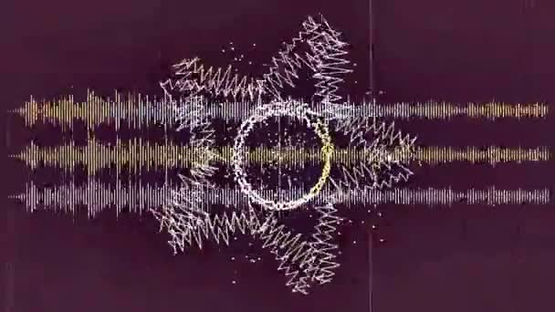 Аудио-цепная волна — стоковое видео