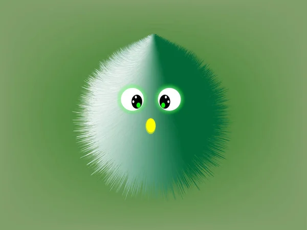 Hairy Furry Cartoon Monster Toy — Stock Vector