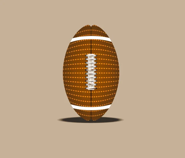 Регби Мяч Изолирован Желтой Стене — стоковый вектор