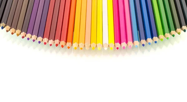 Рядок розмальовок олівців — стокове фото