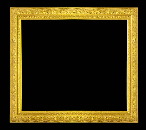 Cornice Oro Sfondo Nero — Foto Stock