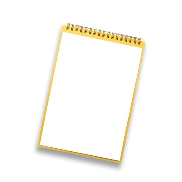 notebook on white background.