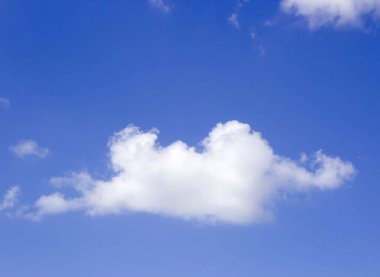 Bulutlara yakın mavi gökyüzü