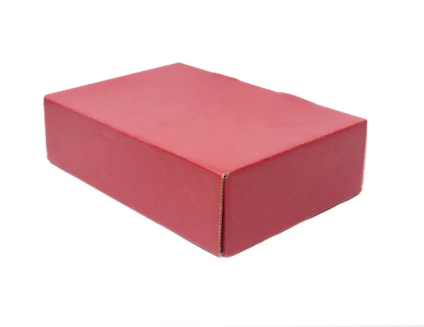 Red Box White Background — Stock Photo, Image