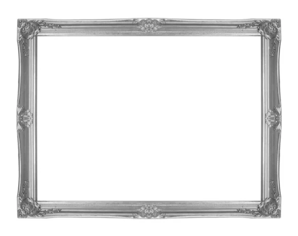 白色背景的灰色画框 — 图库照片