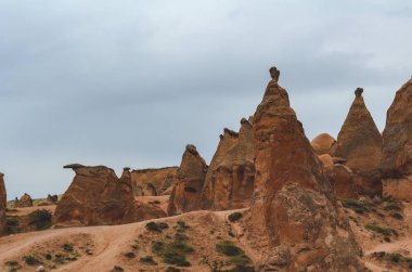 Türk Kapadokya 'sında alışılmadık volkanik kaya türleri.