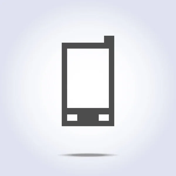 Mobilní telefon ikona šedé barvy — Stockový vektor