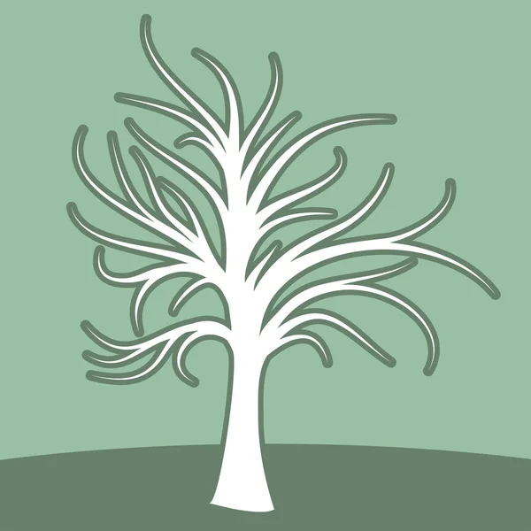 Streszczenie sztuka drzewo zielony kolor — Wektor stockowy