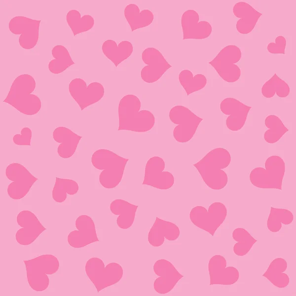 Roze harten naadloze achtergrondpatroon — Stockvector