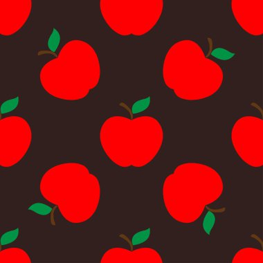 Apple karanlık Dikişsiz desen arka plan