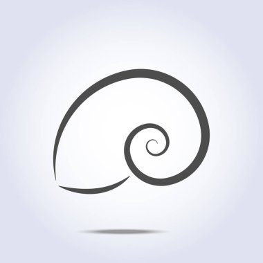 Deniz kabuğu simgesi siluet okyanus sembolü