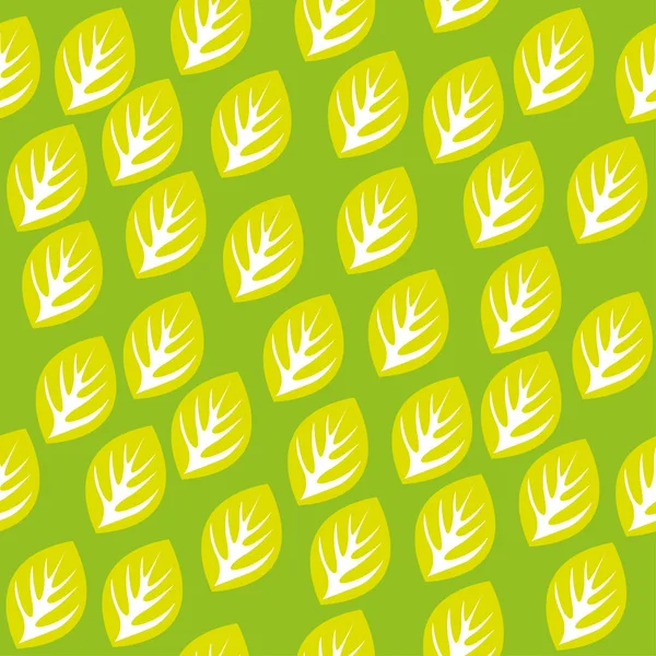 Modèle sans couture avec des feuilles vertes — Image vectorielle