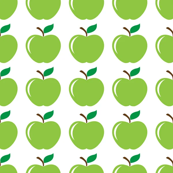 Apfelgrün nahtlose Muster Hintergrund — Stockvektor