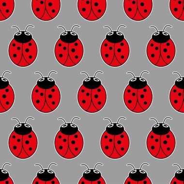 Uğur böceği seamless modeli sanat arka plan