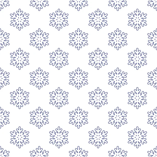 Seamless pattern with snowflakes on white — Stock Vector