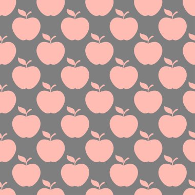 Elma gri pembe Dikişsiz desen arka plan