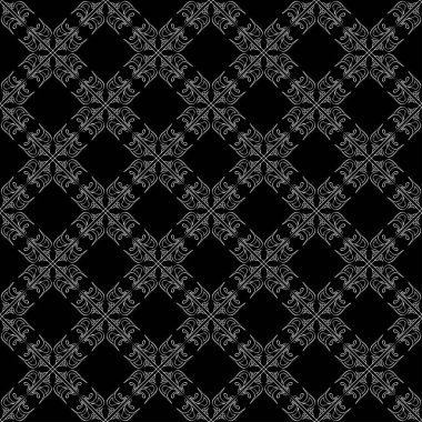Soyut vintage siyah Dikişsiz desen