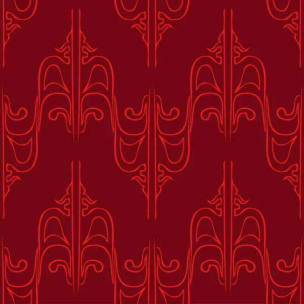 Modèle rouge vintage abstrait sans couture — Image vectorielle