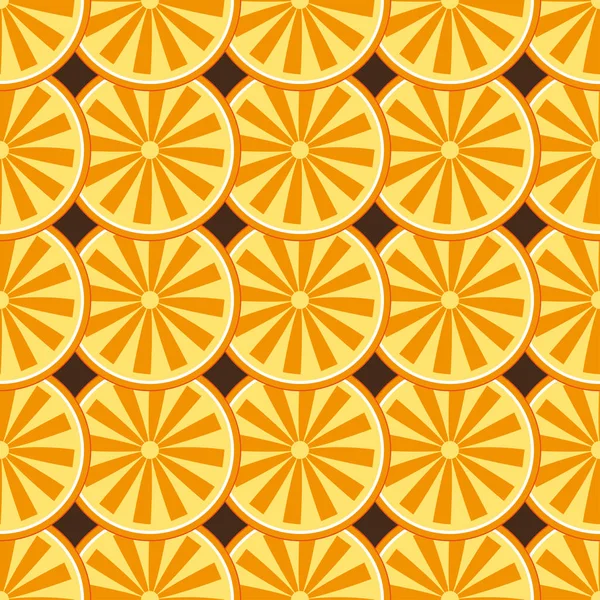 Pomarańczowy owoc bezszwowe brązowy wzór — Wektor stockowy