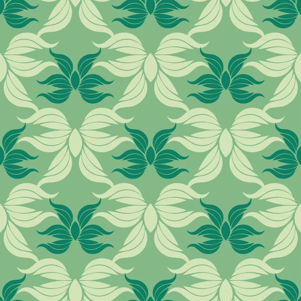 Modèle vert vintage abstrait sans couture — Image vectorielle