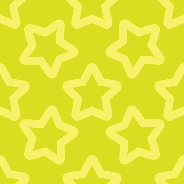 Jednolity wzór żółty z gwiazdami. — Wektor stockowy