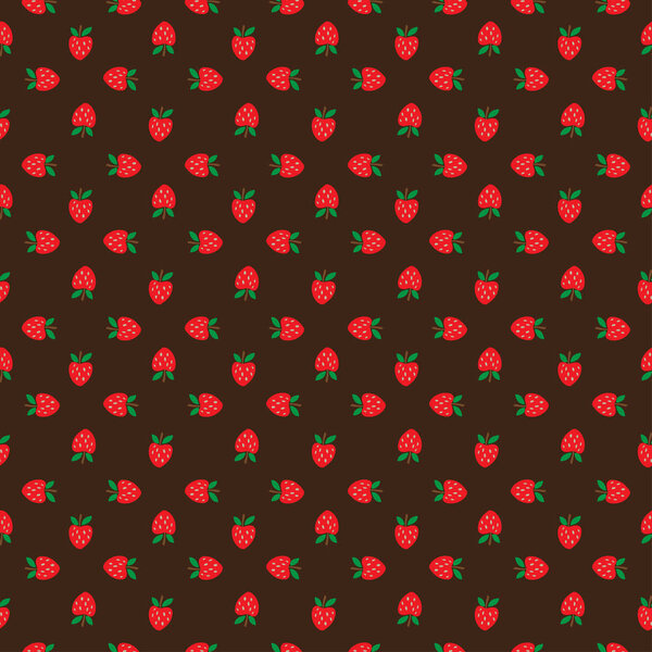 Abstract seamless brown strawberry background