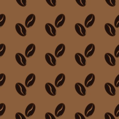 Soyut kahve çekirdekleri kahverengi zemin desen