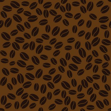 Soyut kahve çekirdekleri kahverengi zemin desen