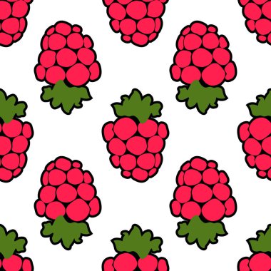 Sorunsuz ahududu arka plan beyaz pembe deseni