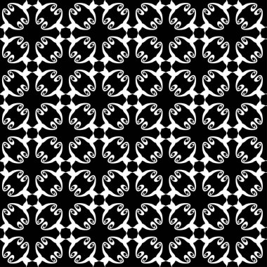 Dikişsiz soyut vintage siyah beyaz desen