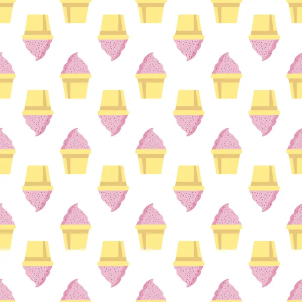 Cupcake vector patrón rosa fondo — Vector de stock