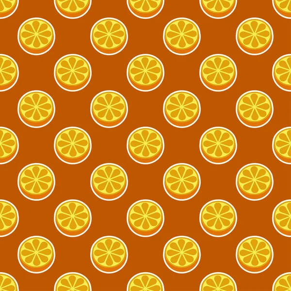 Oranje fruit naadloze heldere patroon — Stockvector