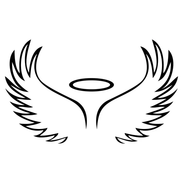 Vector skiss av angel wings — Stock vektor