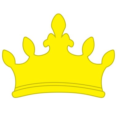 Altın sarı taç simgesi simgesi