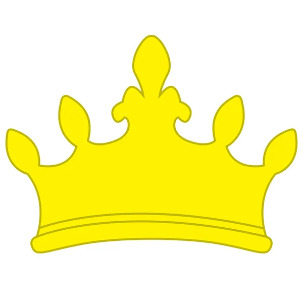 Золота жовта корона значок символ — стоковий вектор
