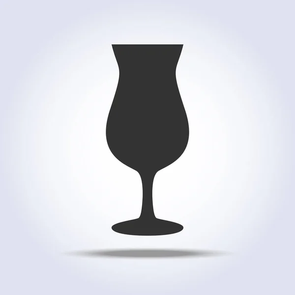 Objeto taça de vinho em cores cinzentas — Vetor de Stock