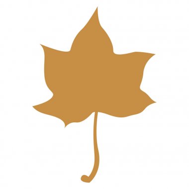 Beyaz arka plan üzerinde izole turuncu akçaağaç yaprağı