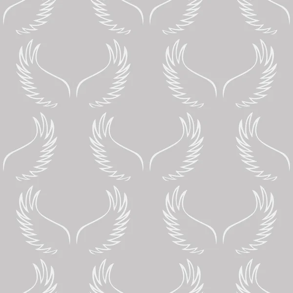 Engel weiße Flügel skizzieren Muster — Stockvektor