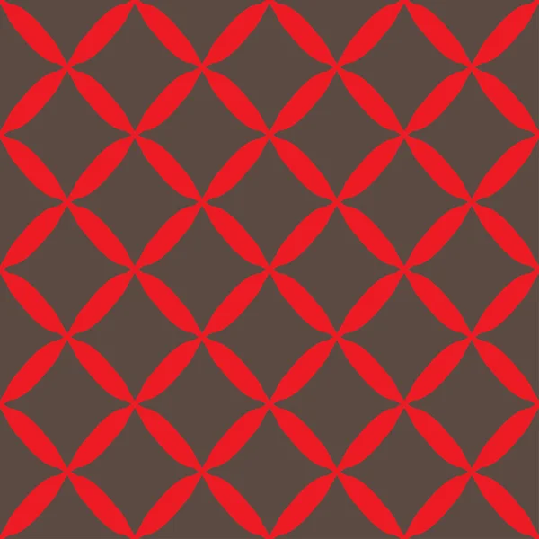 シームレスな抽象的なグリッド グレー赤パターン — ストックベクタ