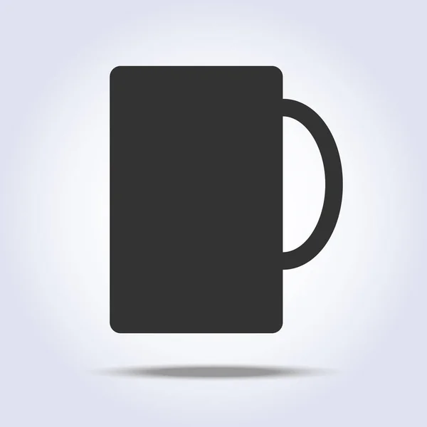 Стилізована іконка чашки сірих кольорів — стоковий вектор
