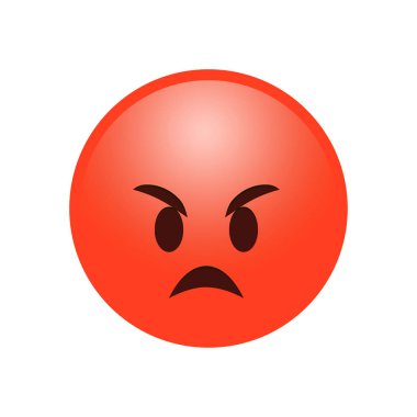 Öfkeli gülümseme duygu tepki simgesi vektörü