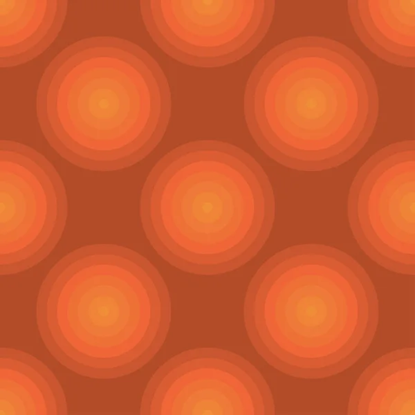 Arte sin costura abstracto mosaico naranja círculos patrón — Vector de stock