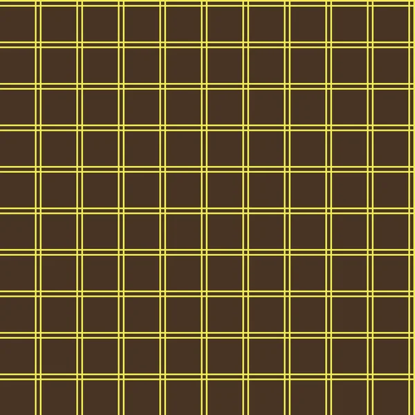 シームレスな抽象的な単純なグリッドの正方形茶色のパターン — ストックベクタ