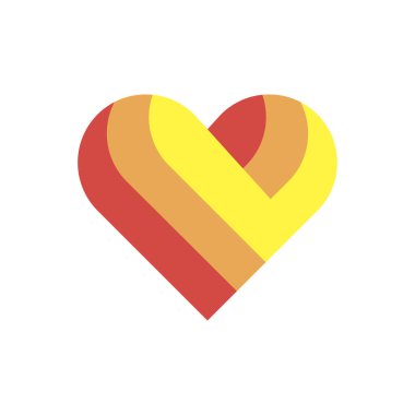 Kalp sembolü sanat logosu tasarım işareti