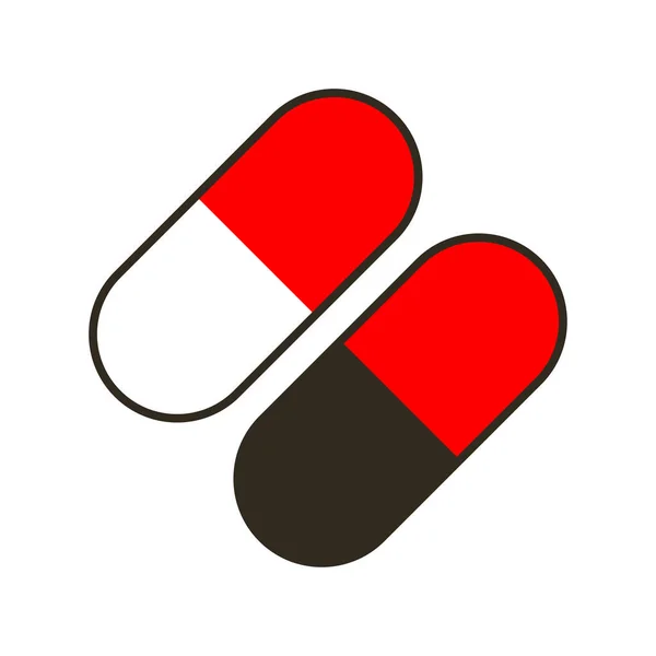 Virus piller tabletter medicinsk hjælp ikon vektor – Stock-vektor
