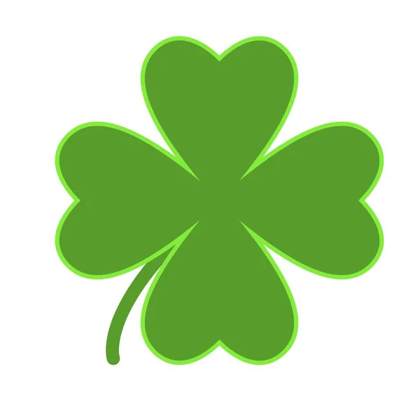 St. Patrick lucky irish day green clover symbol — стоковый вектор