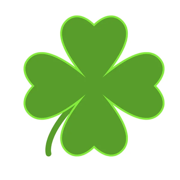 Saint Patrick lucky irish day green clover symbol — ストックベクタ